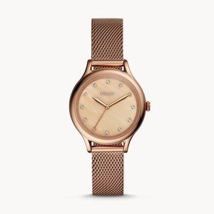 🌼 NWT Fossil watch in rose gold tones